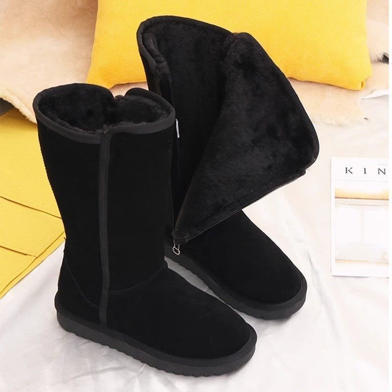 Mylene - Suede sheepskin ladies boots