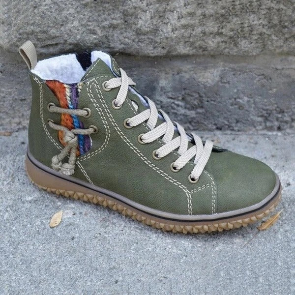 Sofia - Classic vintage leather winter boots for women