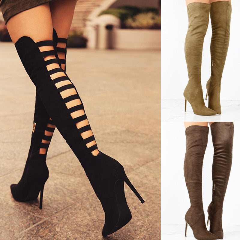 Elara - Stylish long boots with high heel