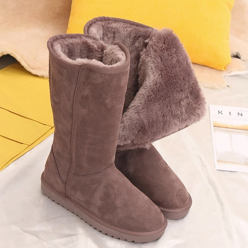 Mylene - Suede sheepskin ladies boots