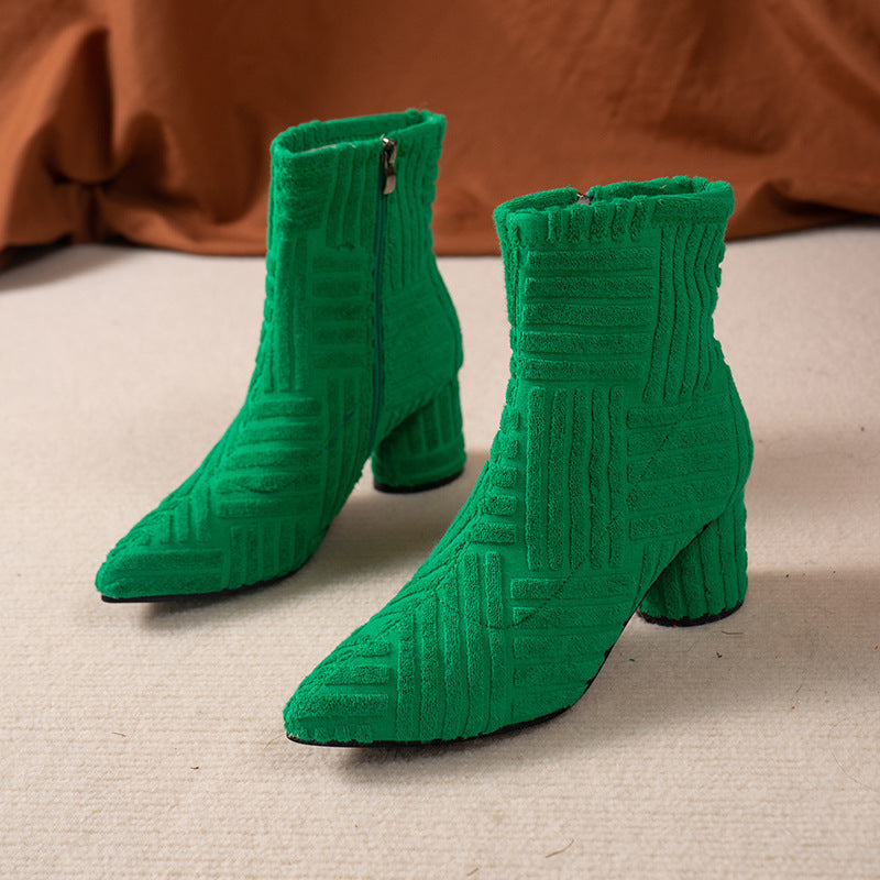 Selene - Simple women's boots with block heel