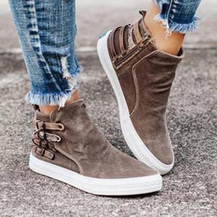 Lotjes - Sneaks I Slip On Canvas Trainers For Women
