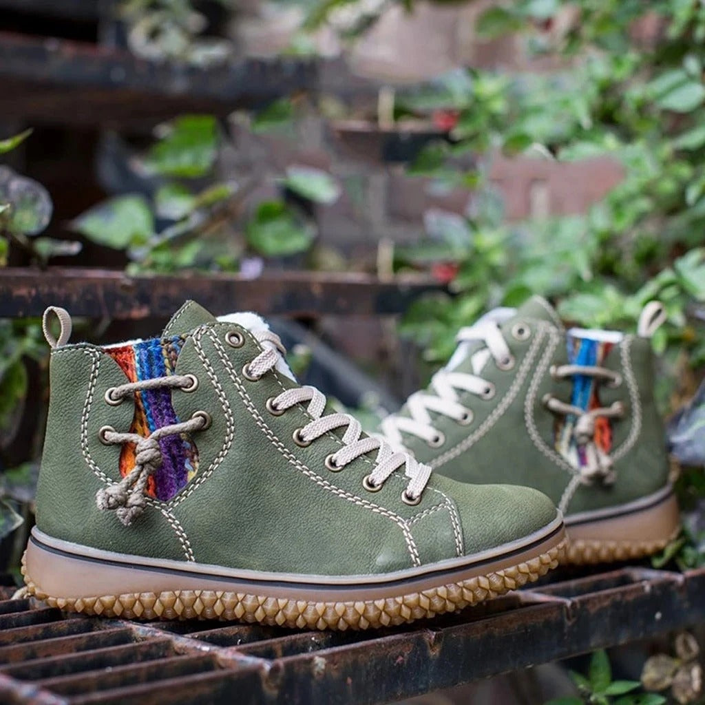Sofia - Classic vintage leather winter boots for women