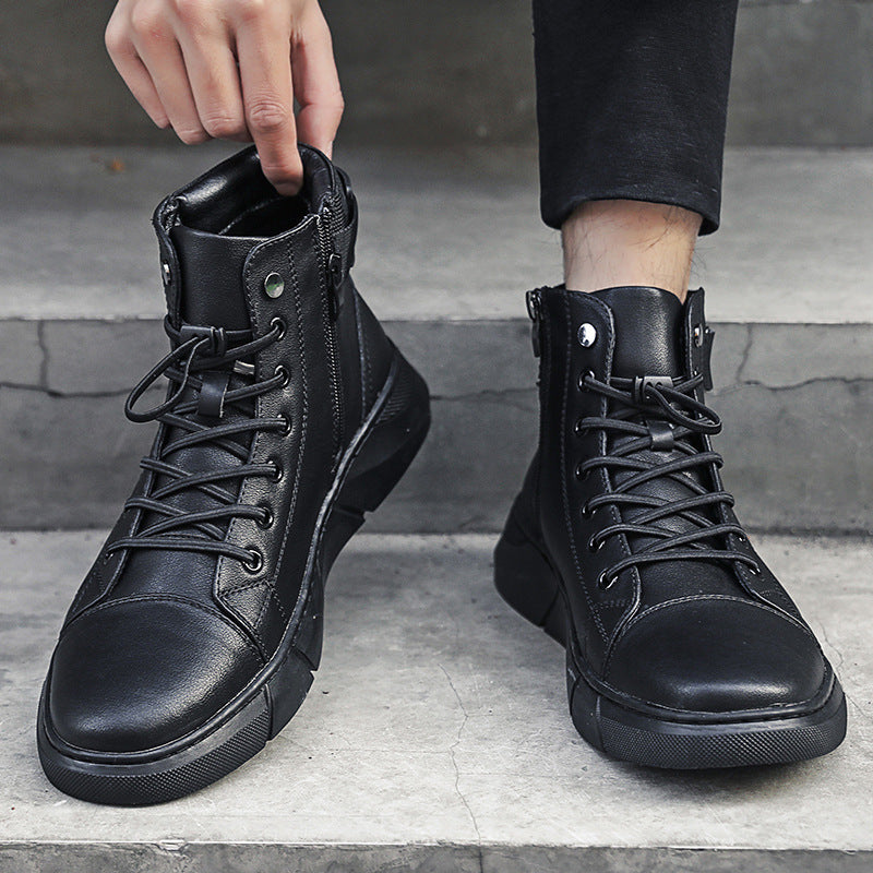 Lorenz - Black Handmade Leather Boots for Men