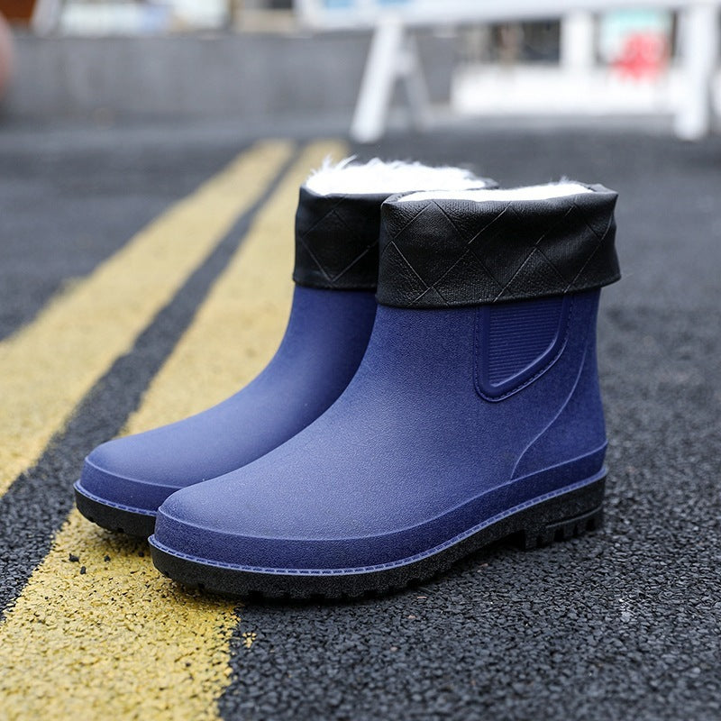 Lucas - Luxurious Mid-Height Waterproof Men's Rain Boots