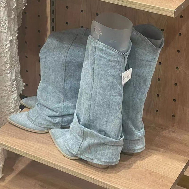 Aurora - Winterproof denim boots