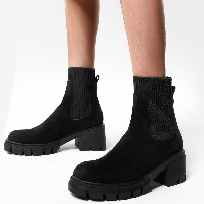 Eloise - Stylish suede winter shoes for women