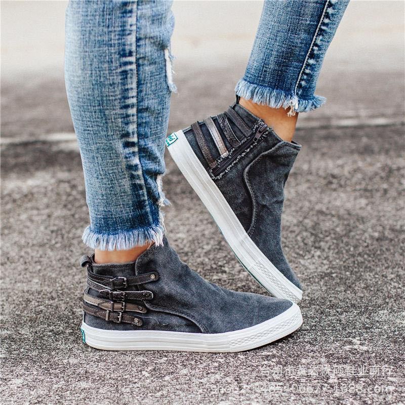 Lotjes - Sneaks I Slip On Canvas Trainers For Women