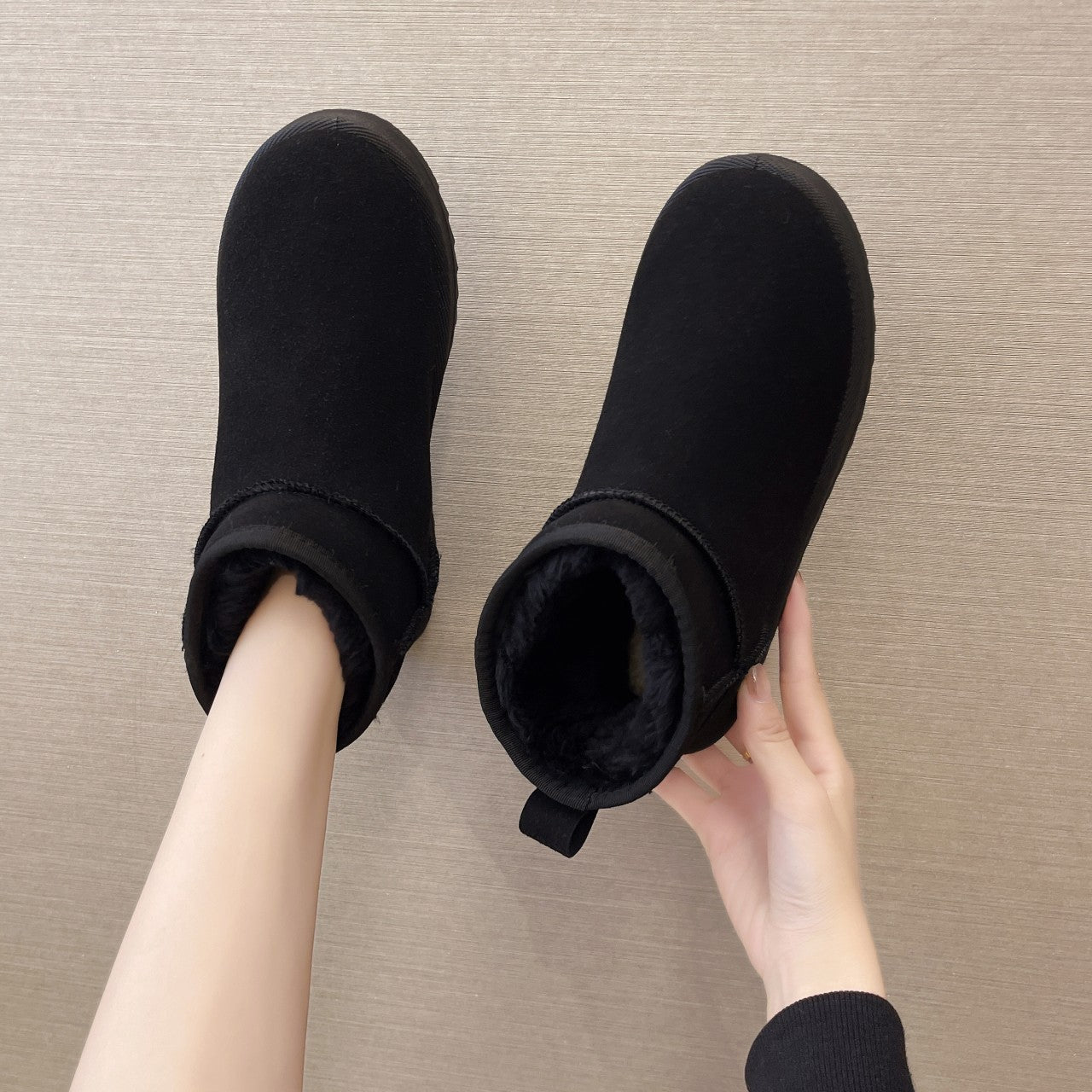 Isabella - Luxe Low winter boots with fur
