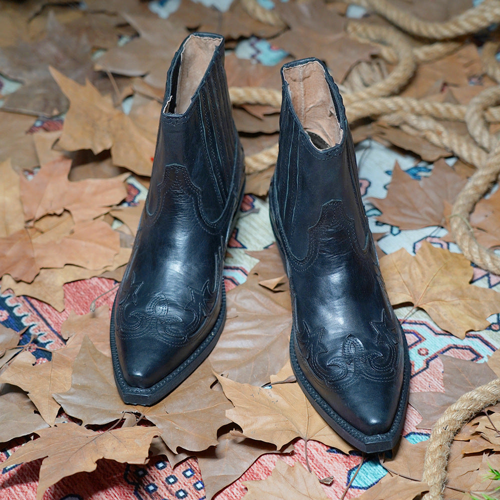 Dakota - Leather cowboy boots
