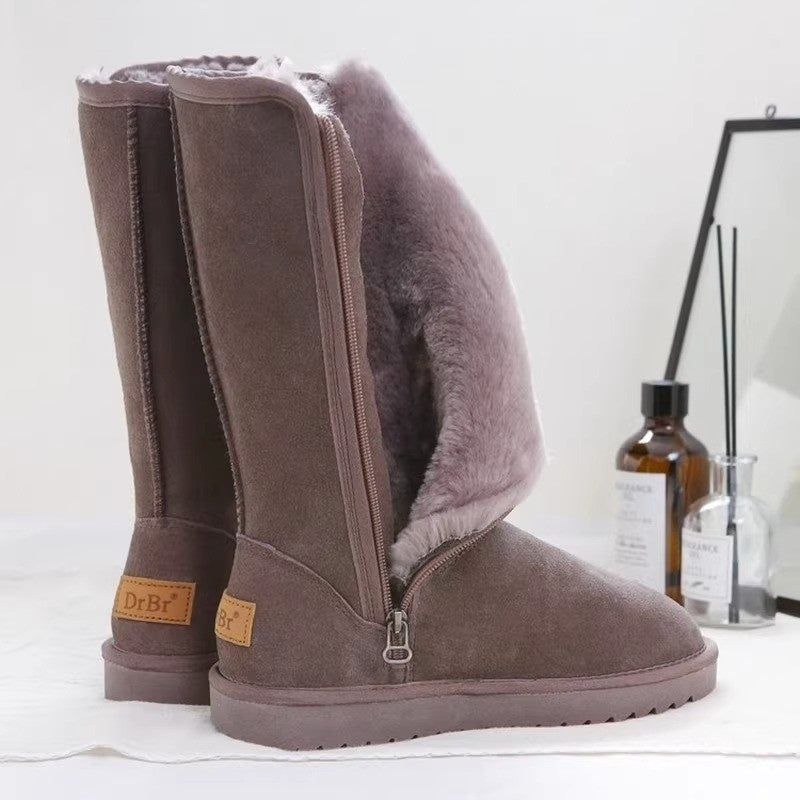 Mylene - Suede sheepskin ladies boots