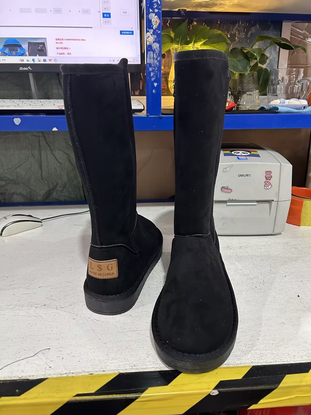 Mylene - Suede sheepskin ladies boots