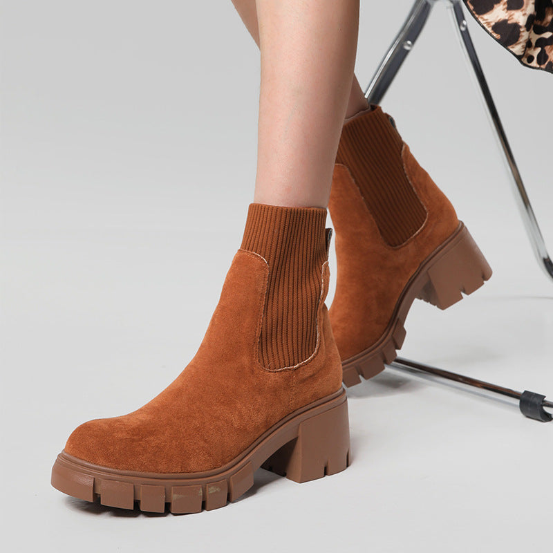 Eloise - Stylish suede winter shoes for women