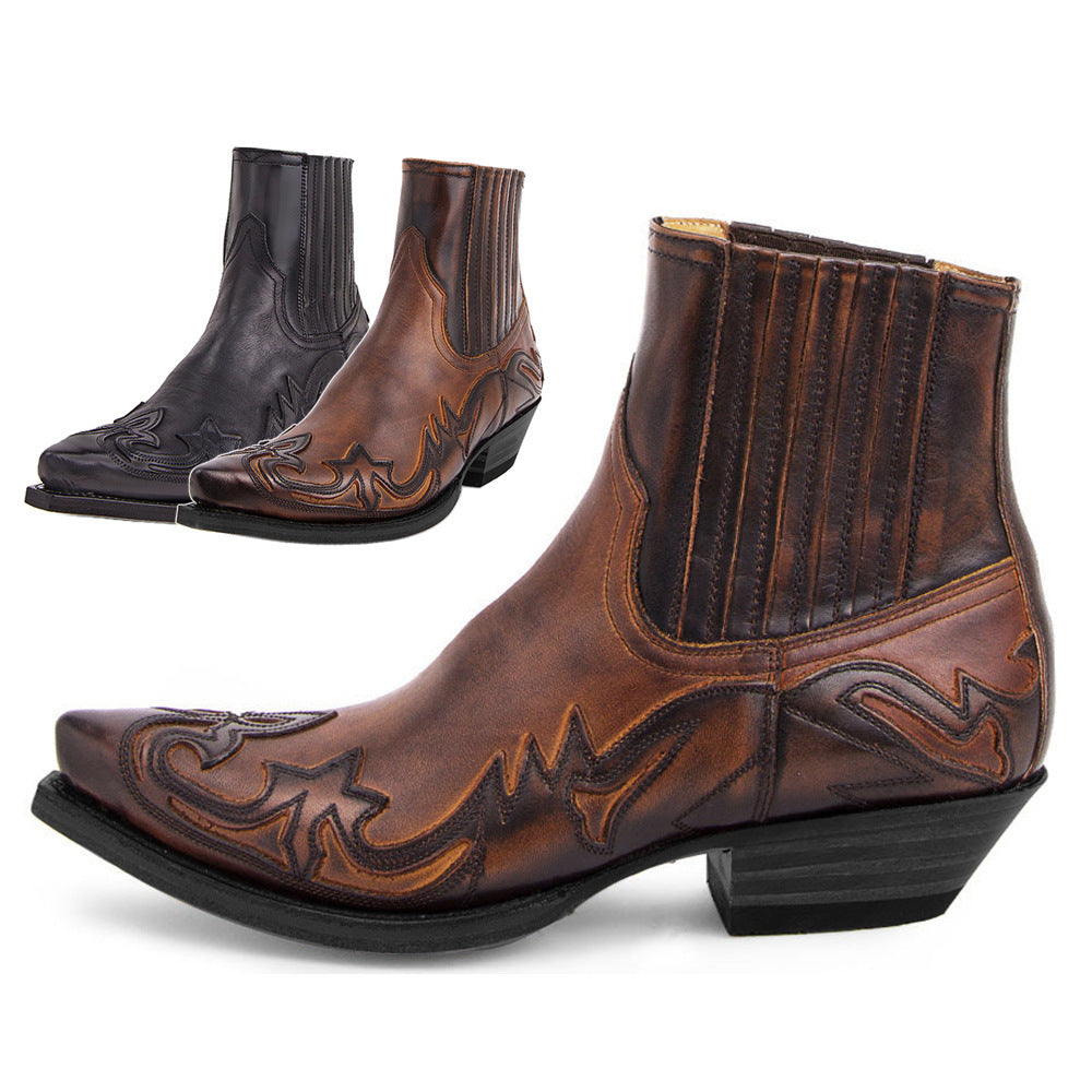 Dakota - Leather cowboy boots