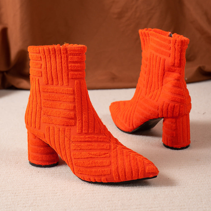 Selene - Simple women's boots with block heel