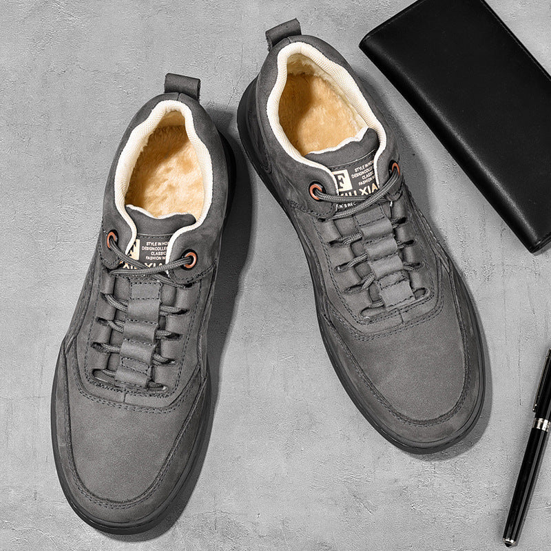 Victor - Luxurious leather sneakers with laces