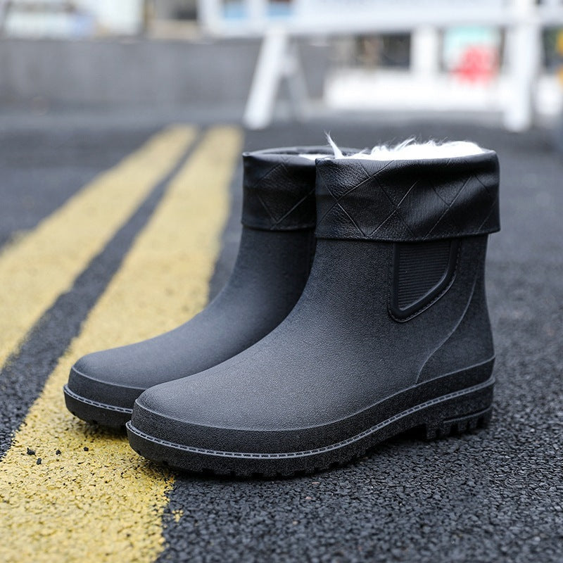 Lucas - Luxurious Mid-Height Waterproof Men's Rain Boots
