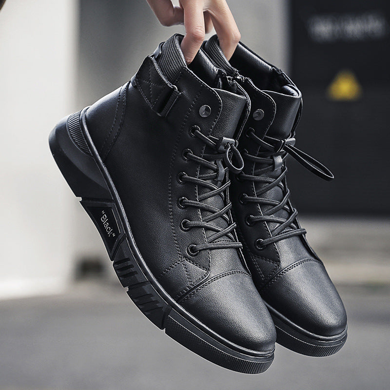 Lorenz - Black Handmade Leather Boots for Men