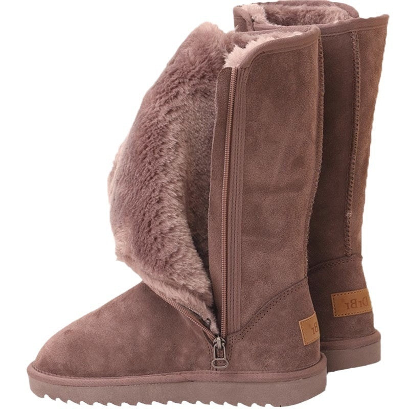 Mylene - Suede sheepskin ladies boots