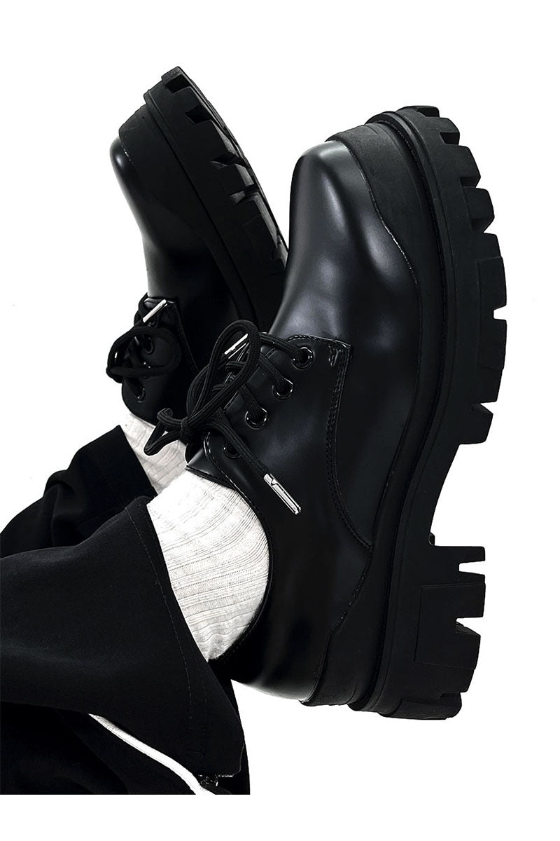 Evan - Modern Leather Shoes with Thick Sole