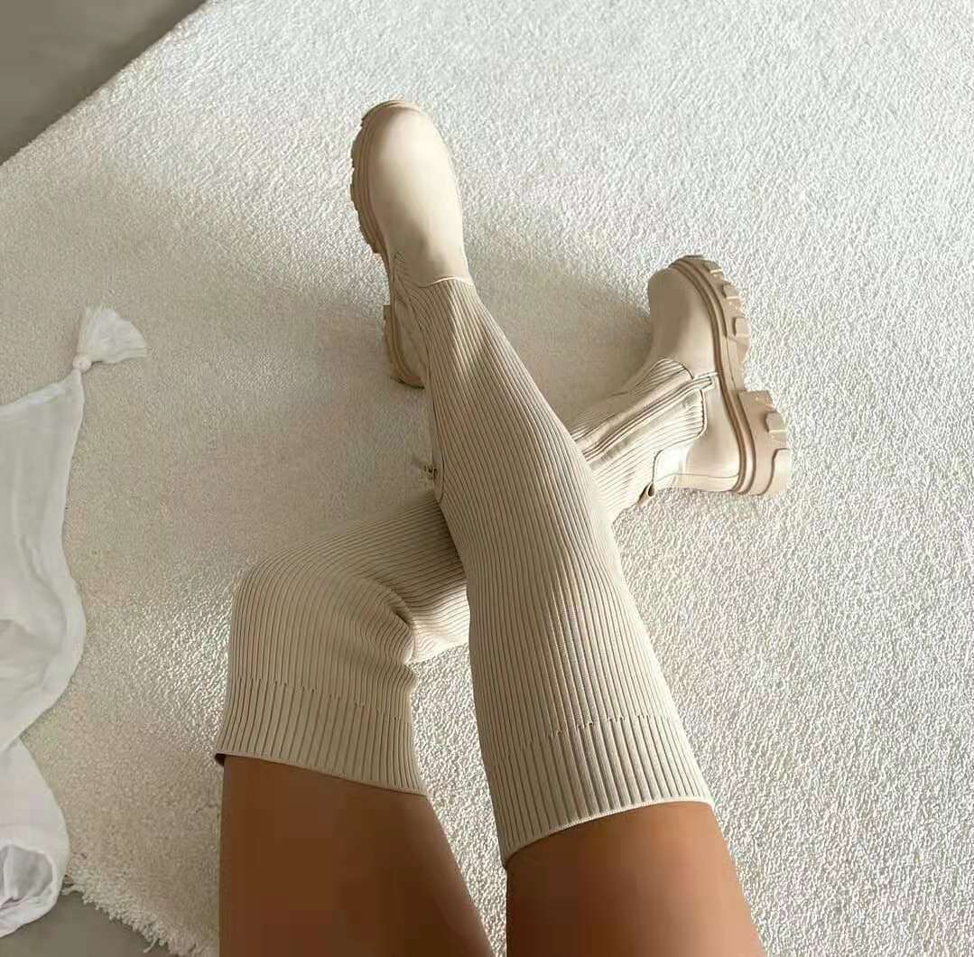 Nova - Elastic high boots with zip