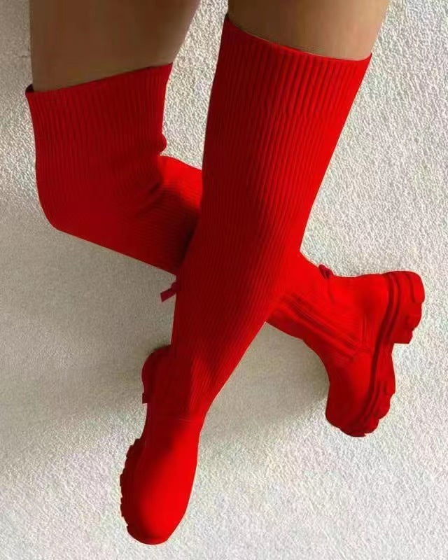 Nova - Elastic high boots with zip