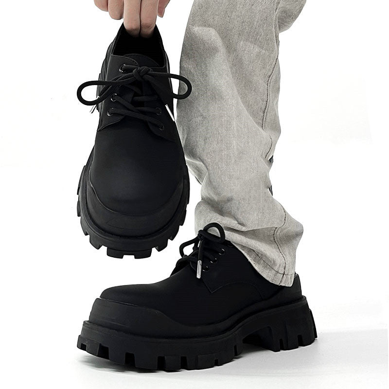 Evan - Modern Leather Shoes with Thick Sole