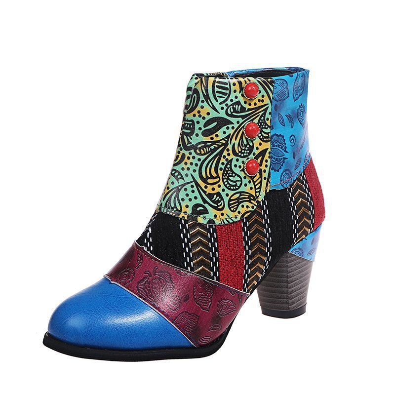 Livia - Stylish retro leather women's boots