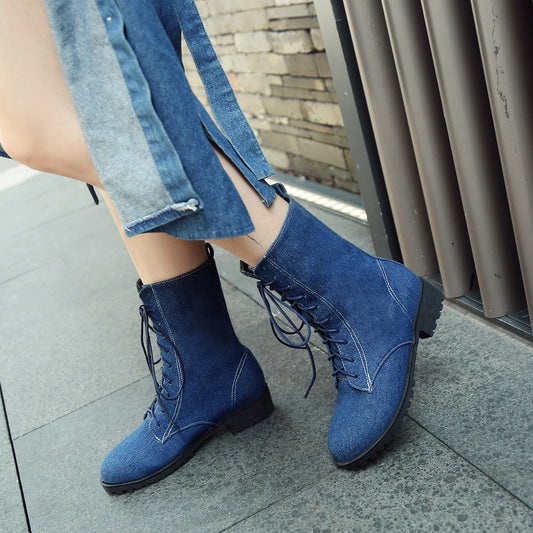 Lena - Ladies classic lace-up shoes with low heel