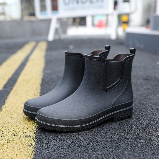 Lucas - Luxurious Mid-Height Waterproof Men's Rain Boots